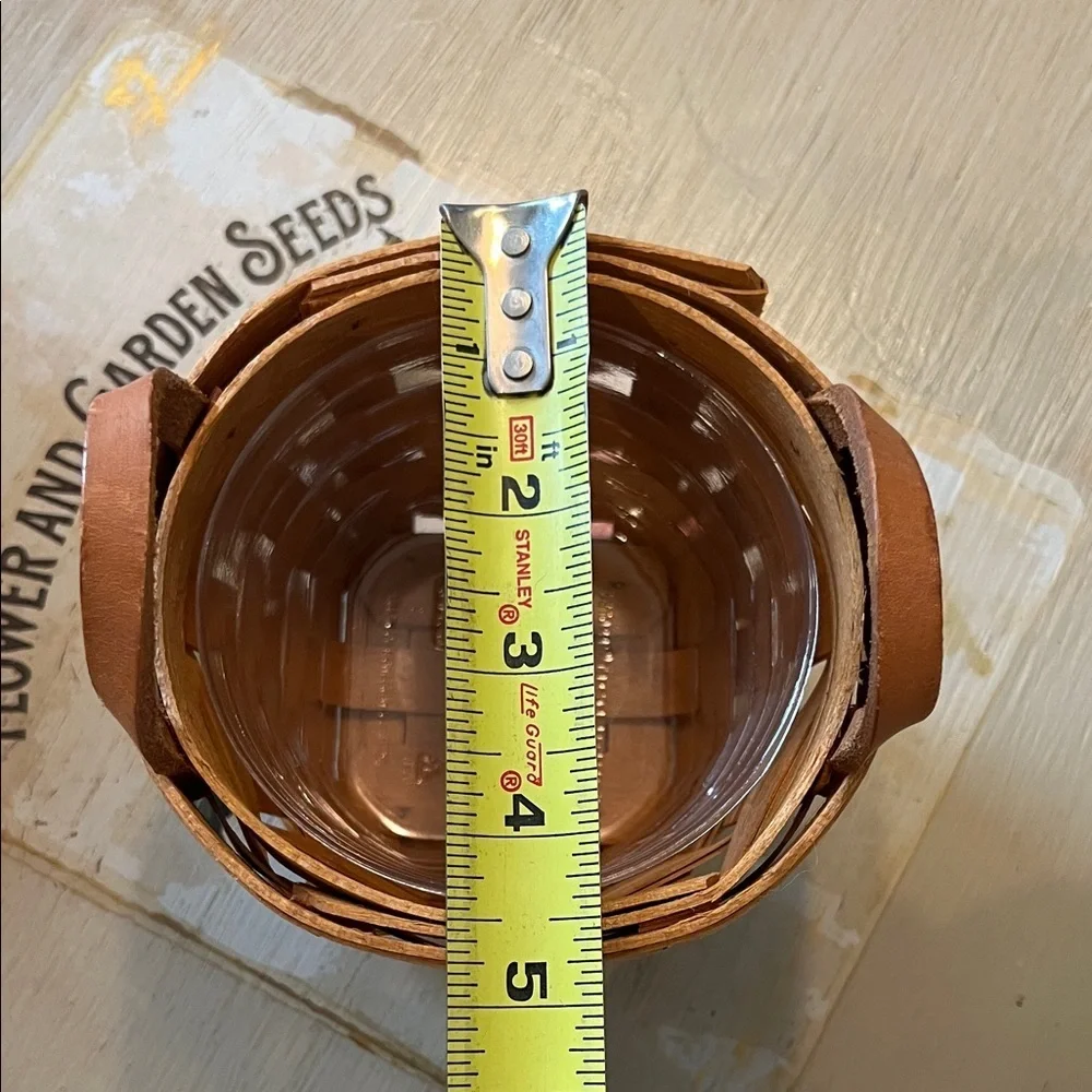 Longaberger Hostess Only Mini Basket, with plastic protector. Mint